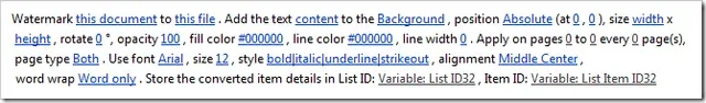 Text WM Action