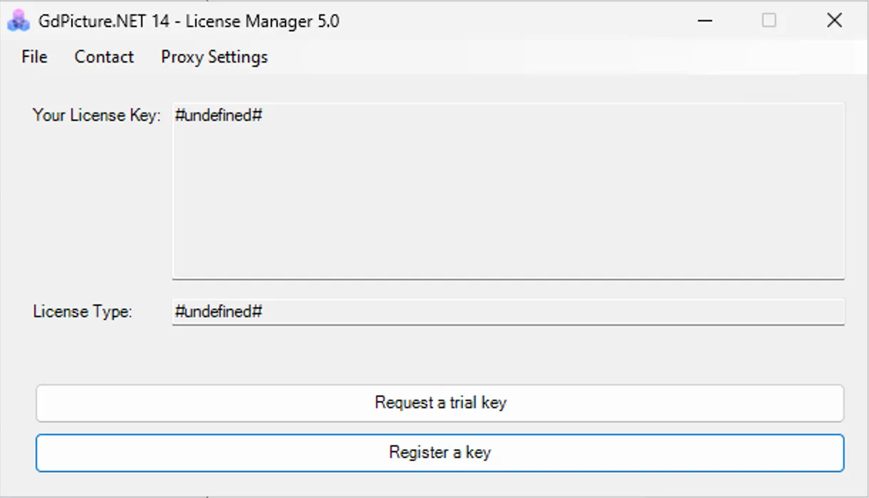 Request Trial key