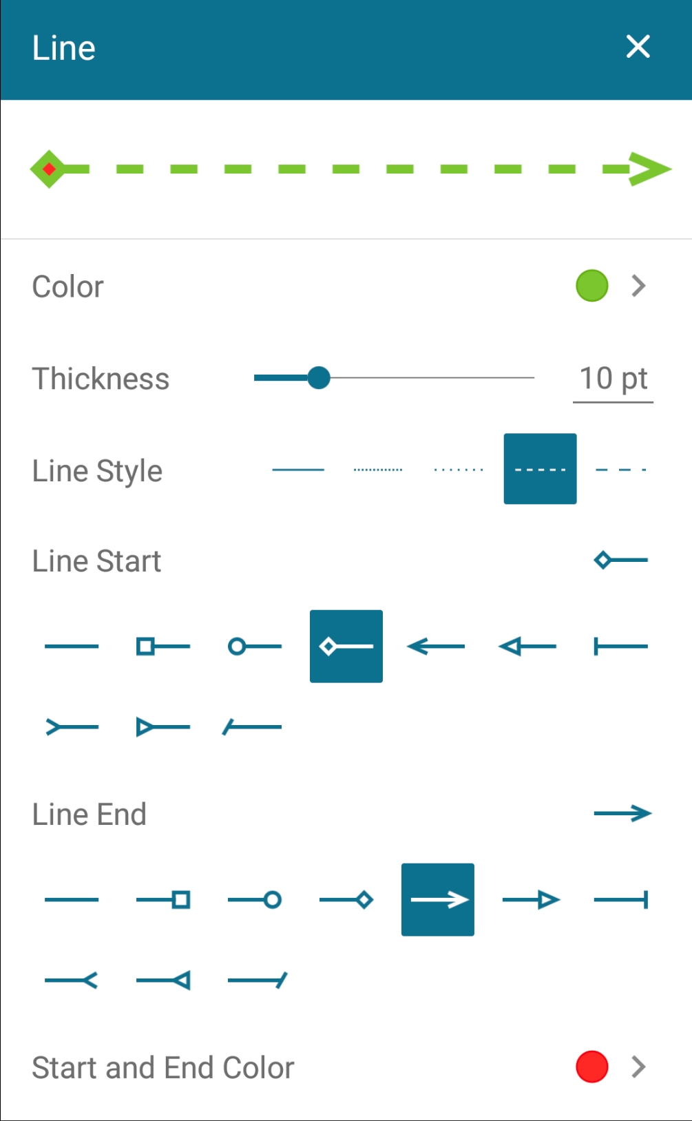 Line Ending Styles From PDF Specification
