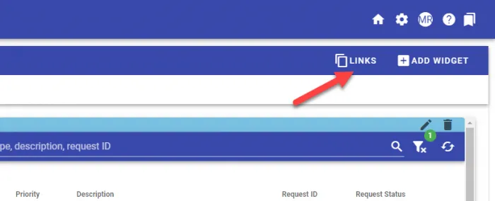 dashboard links