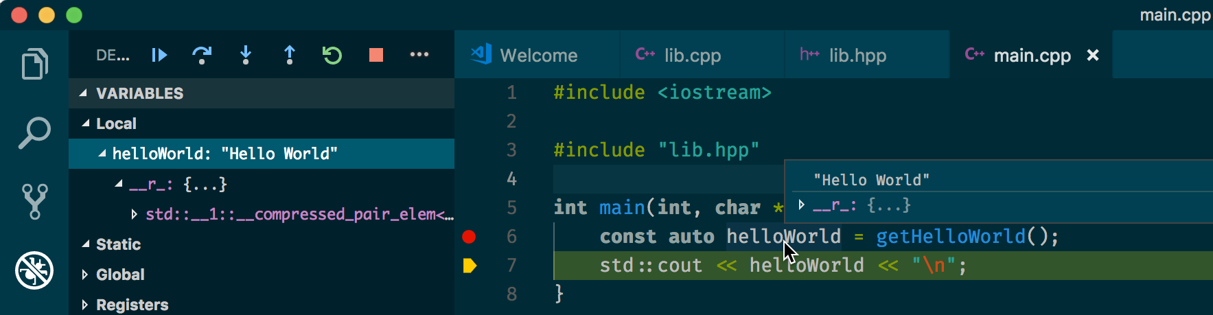 LLDB extensions hitting a breakpoint