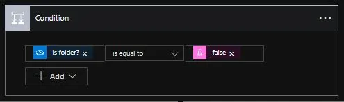 add a condition action