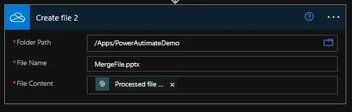 create file action
