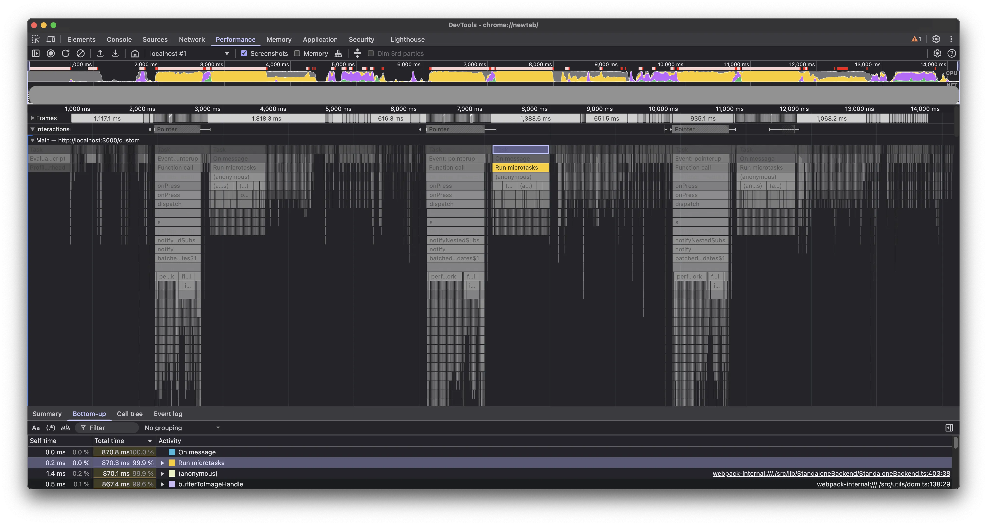 Microtasks blocking main thread