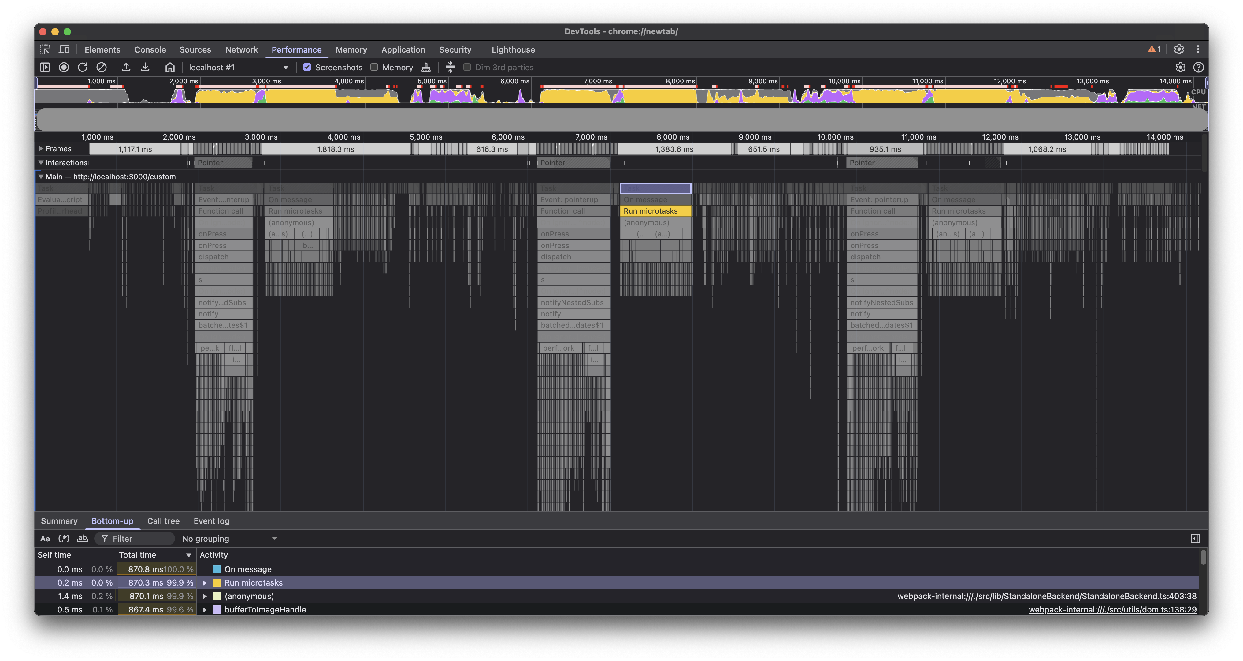 Microtasks blocking main thread