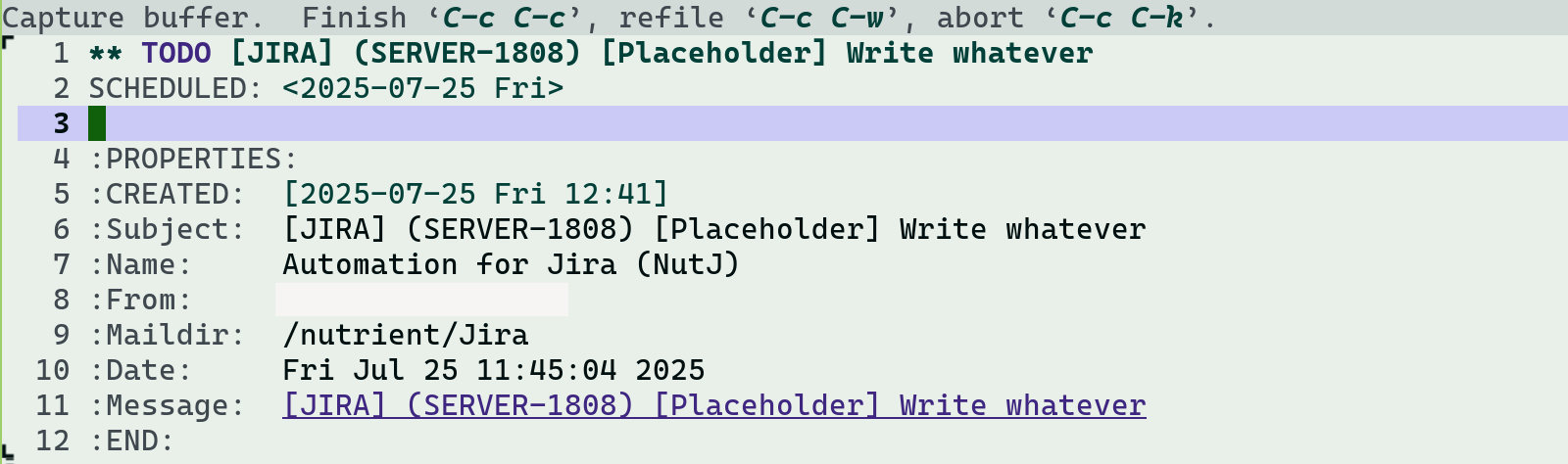 mu4e email capture todo