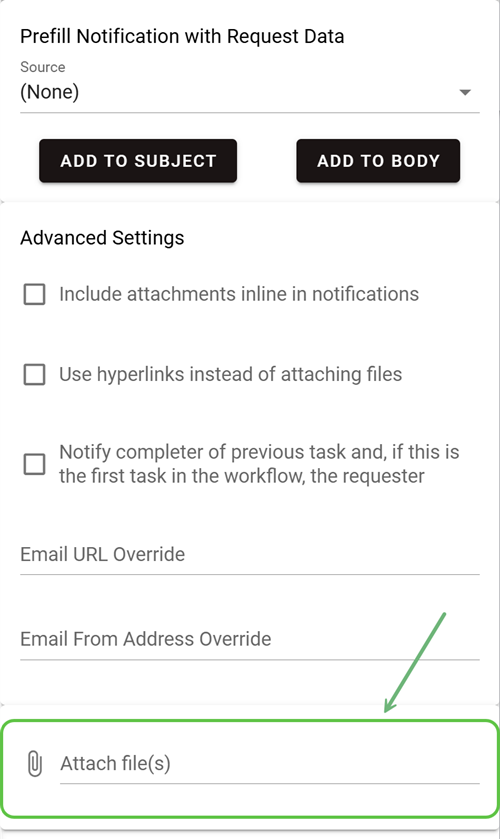 attach static files in notification