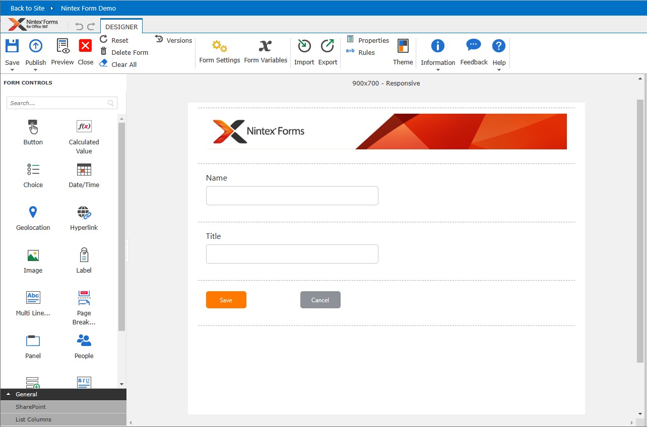 nintex form demo