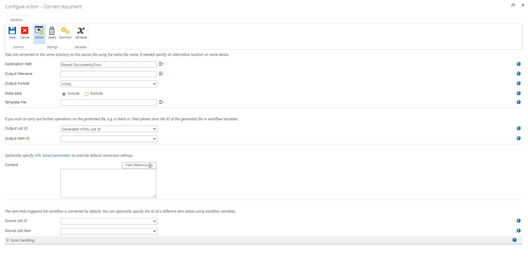infopath form to html