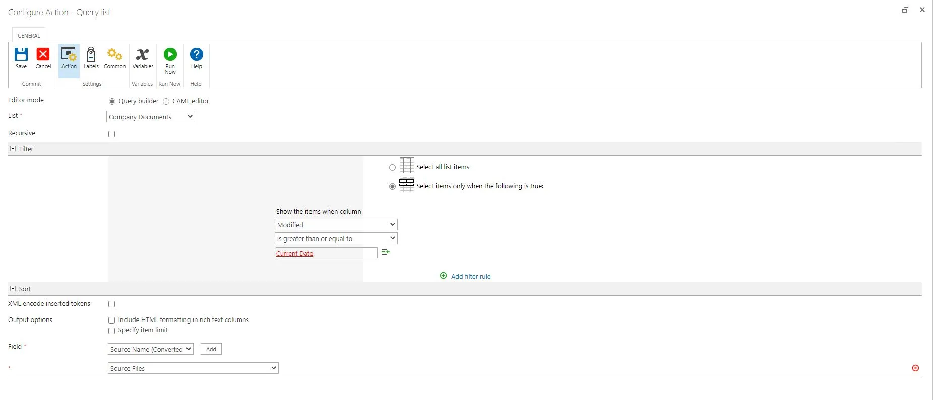 add workflow actions