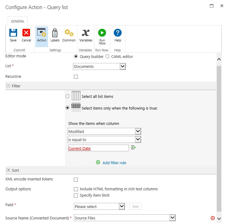 add workflow actions