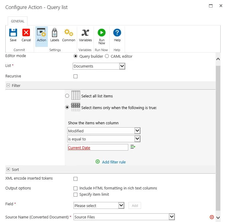add workflow actions