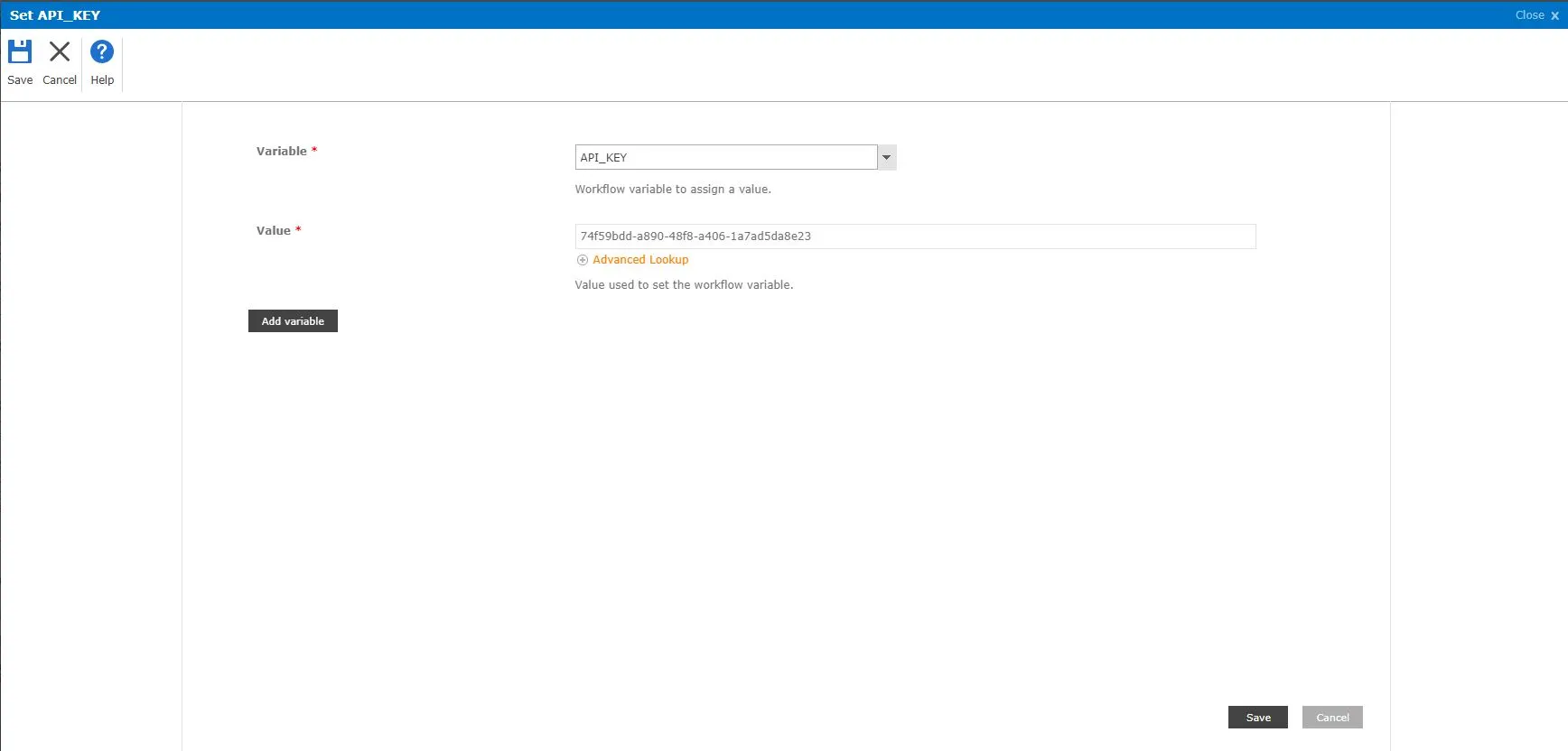 set api key