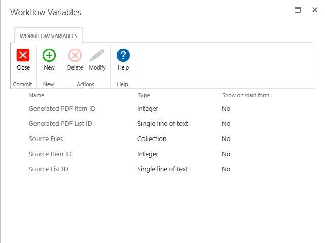 workflow variables