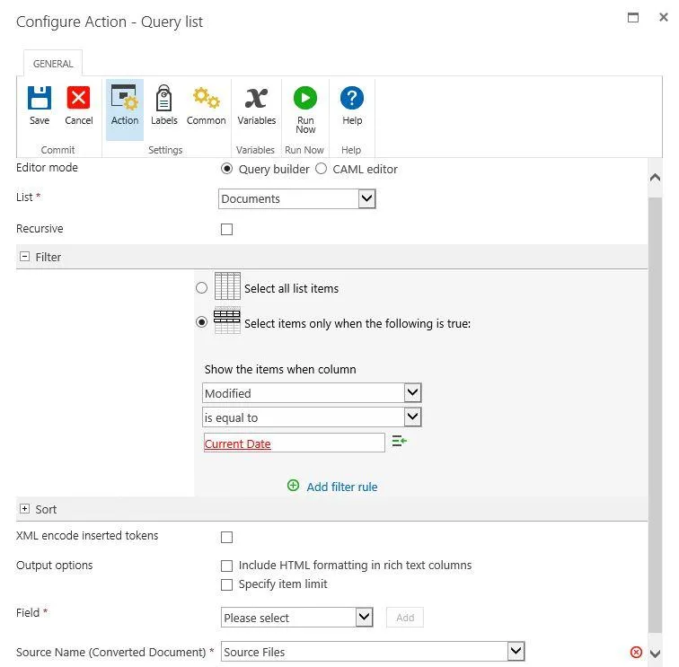 add workflow actions