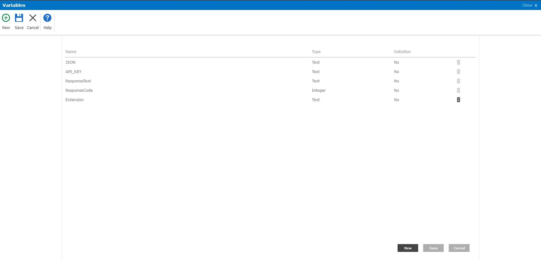 create workflow variables