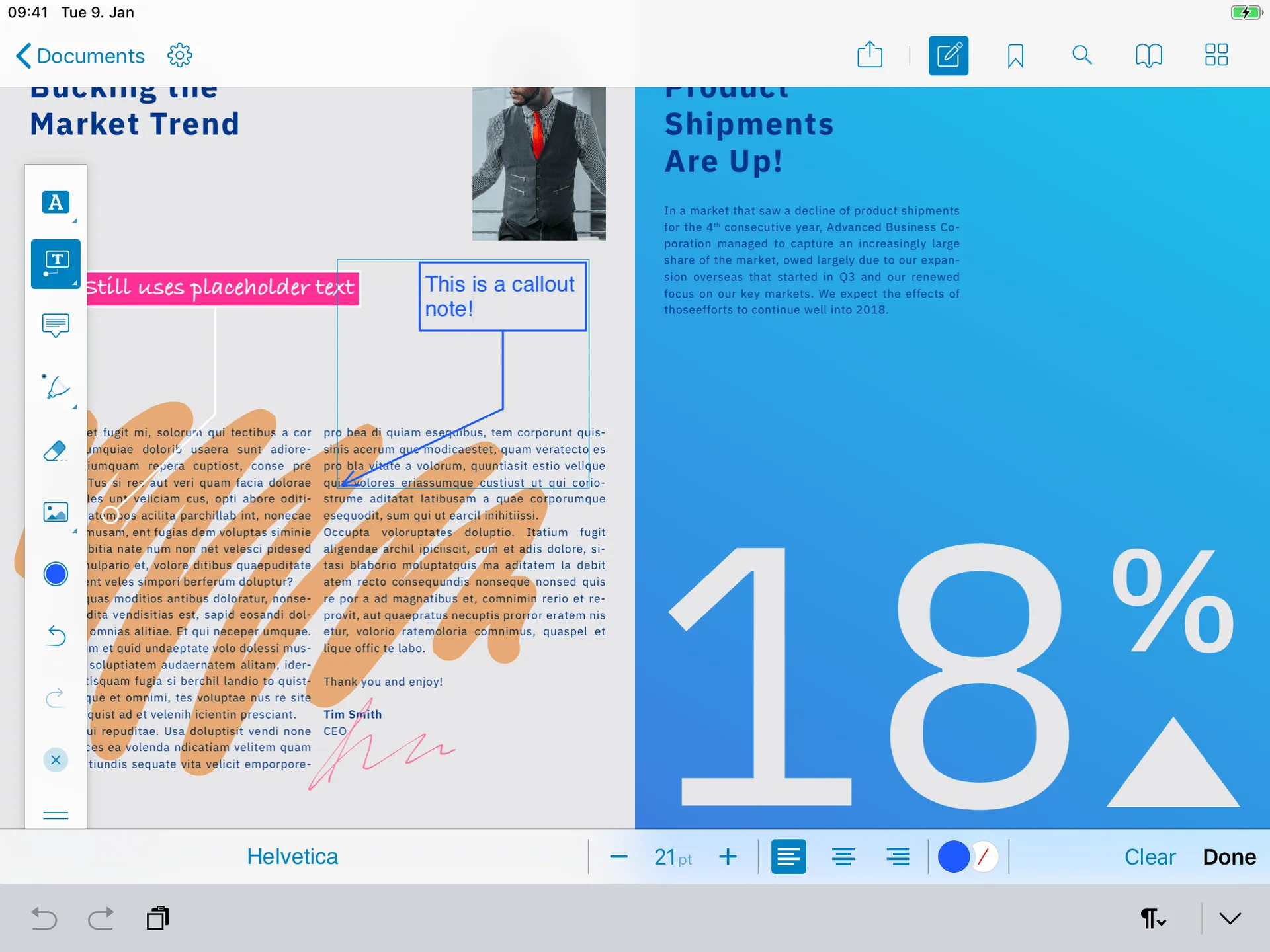 Adding a callout annotation
