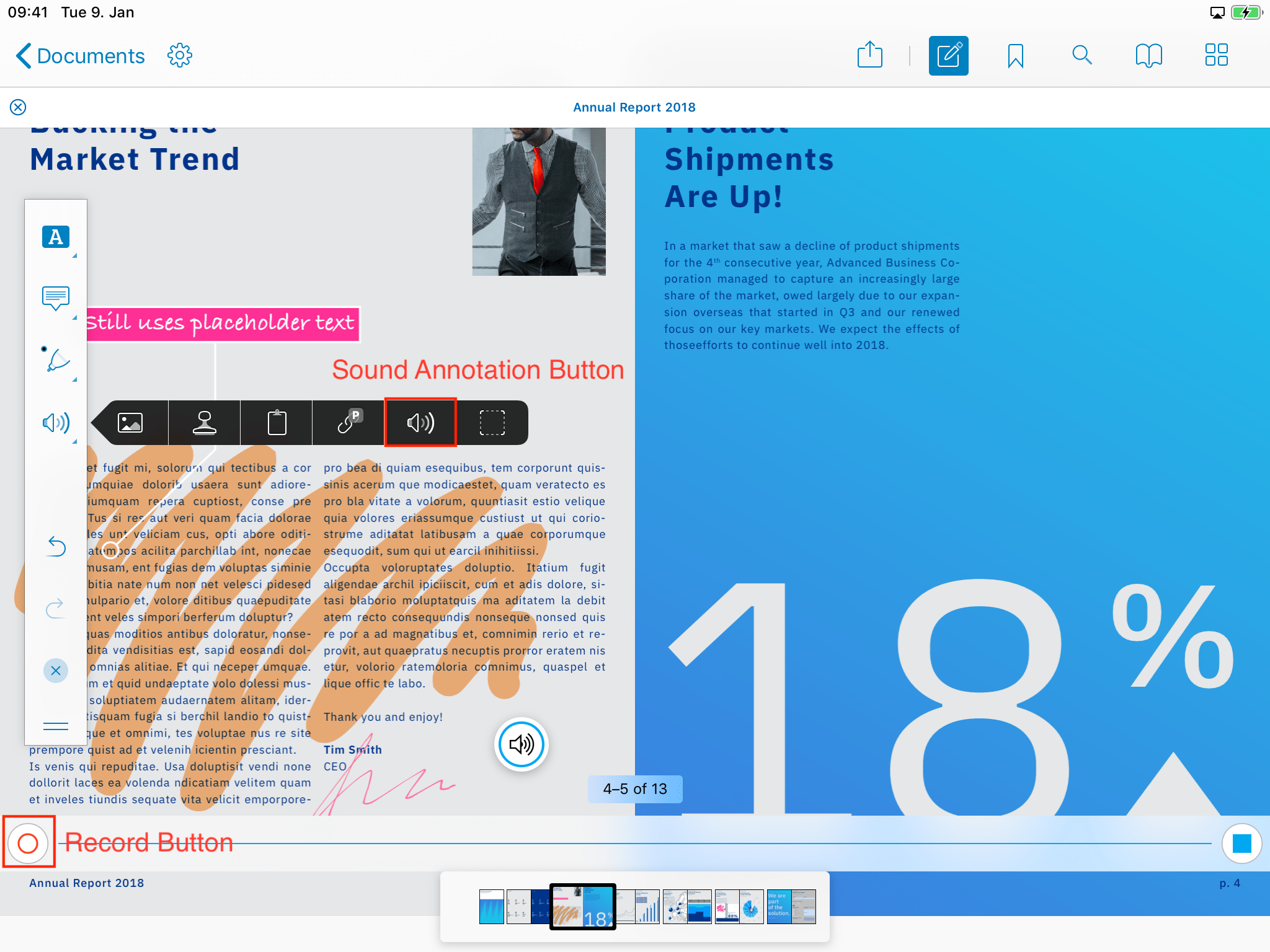 Adding audio annotations