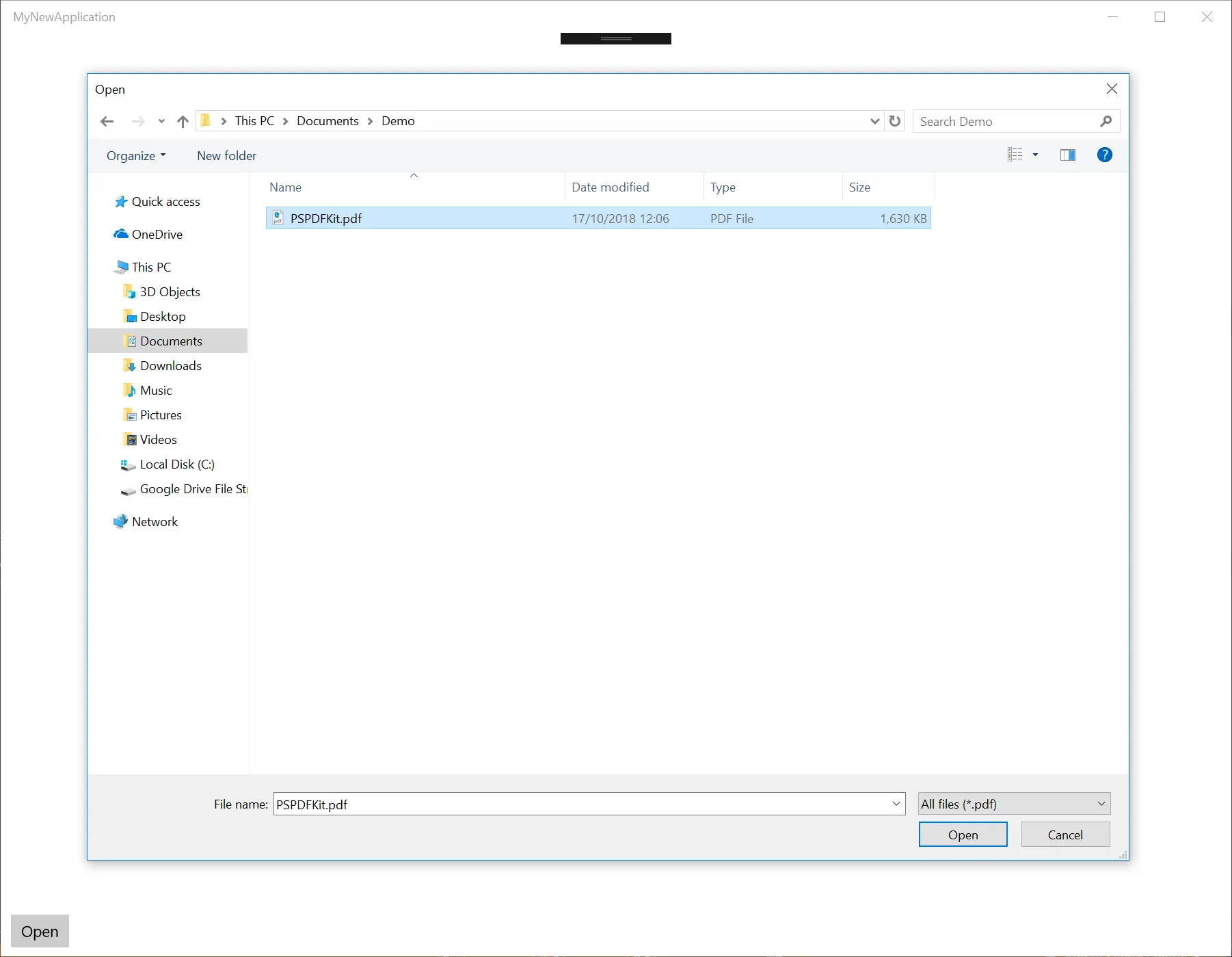 Open File
