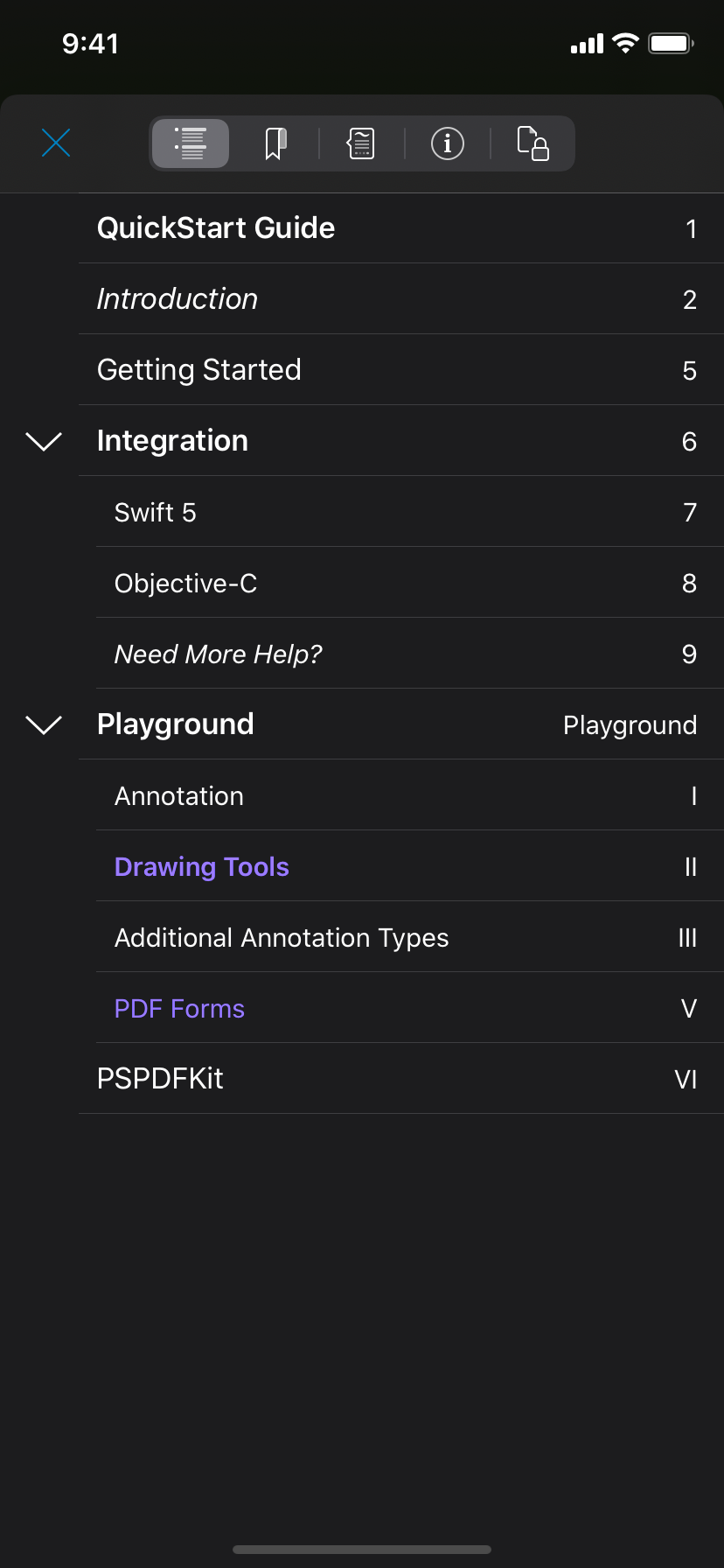 New Outline in in Dark Mode