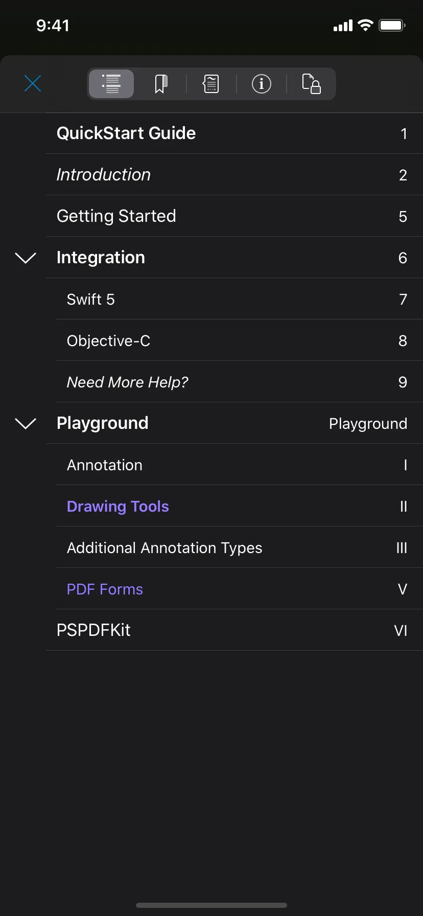 New Outline in in Dark Mode