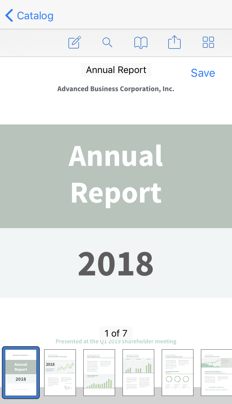 Overlaid Save Button