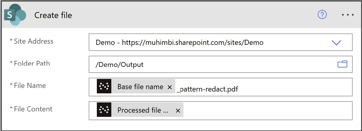 Create redacted file