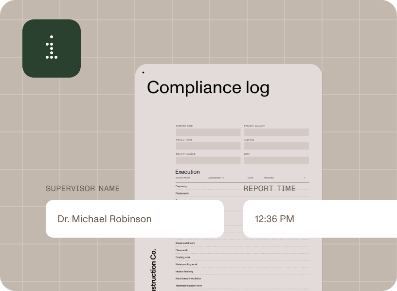 Manufacturing compliance