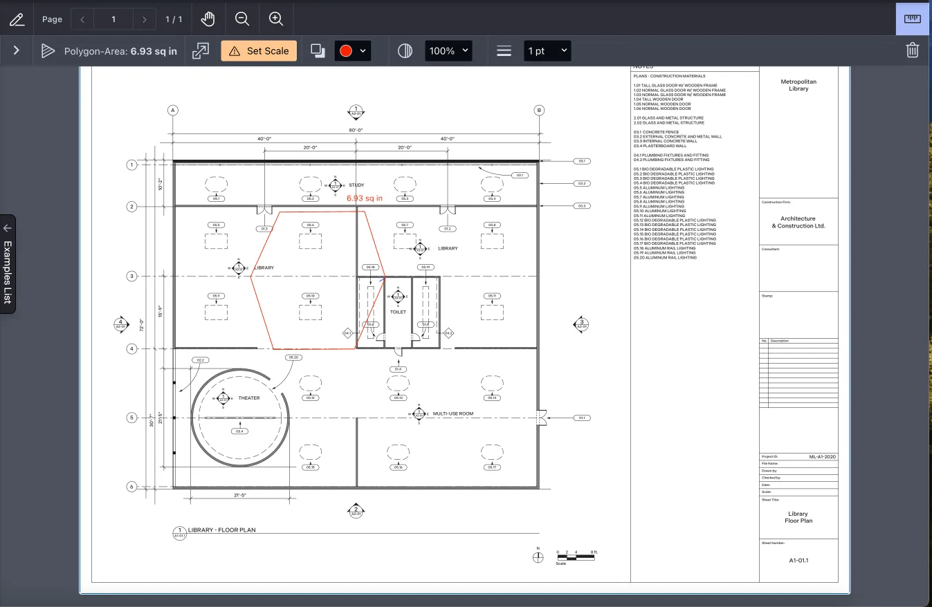 Polygon measurement