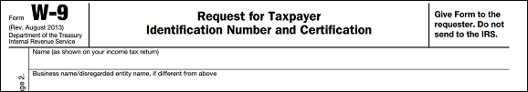 W-9 form