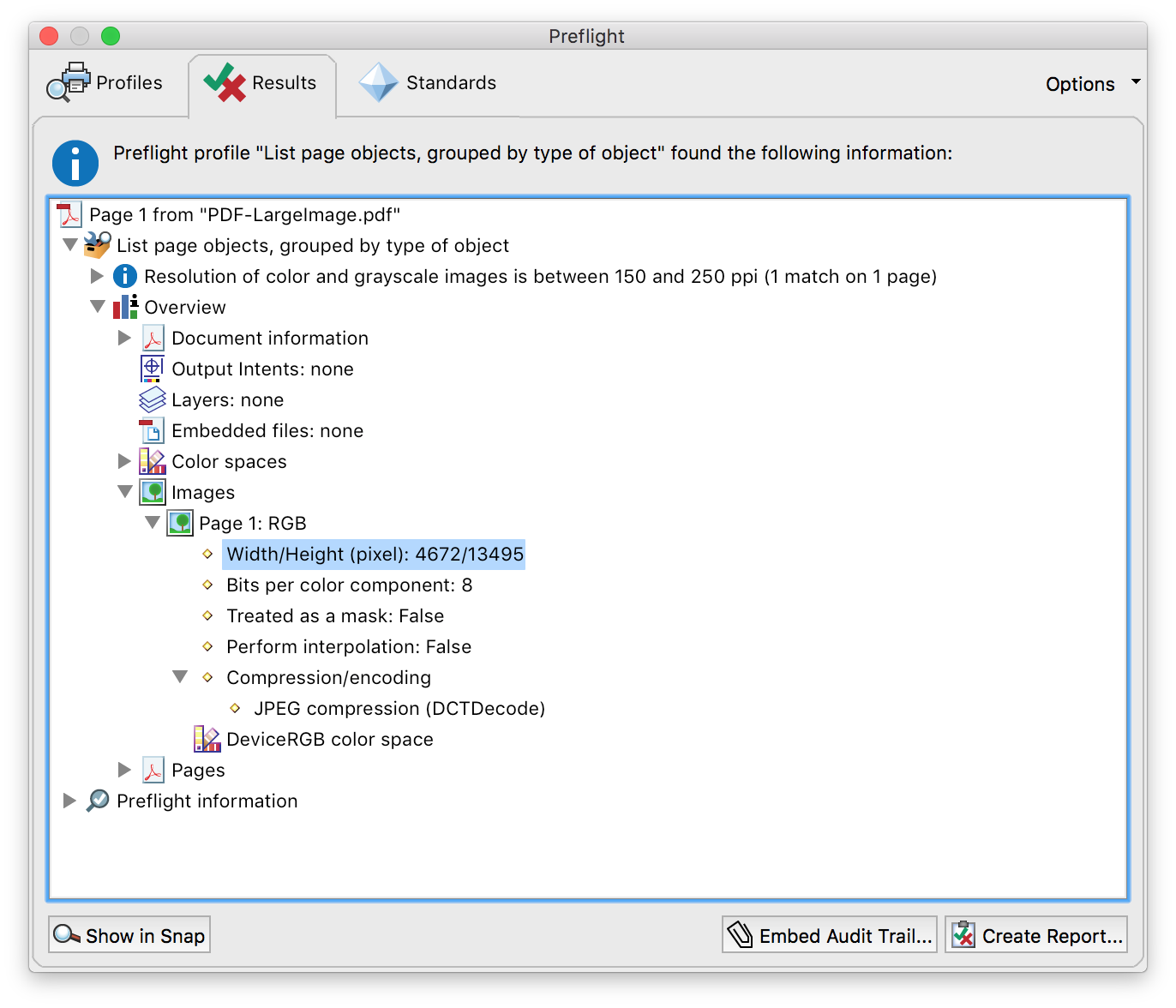 Preflight Large Image