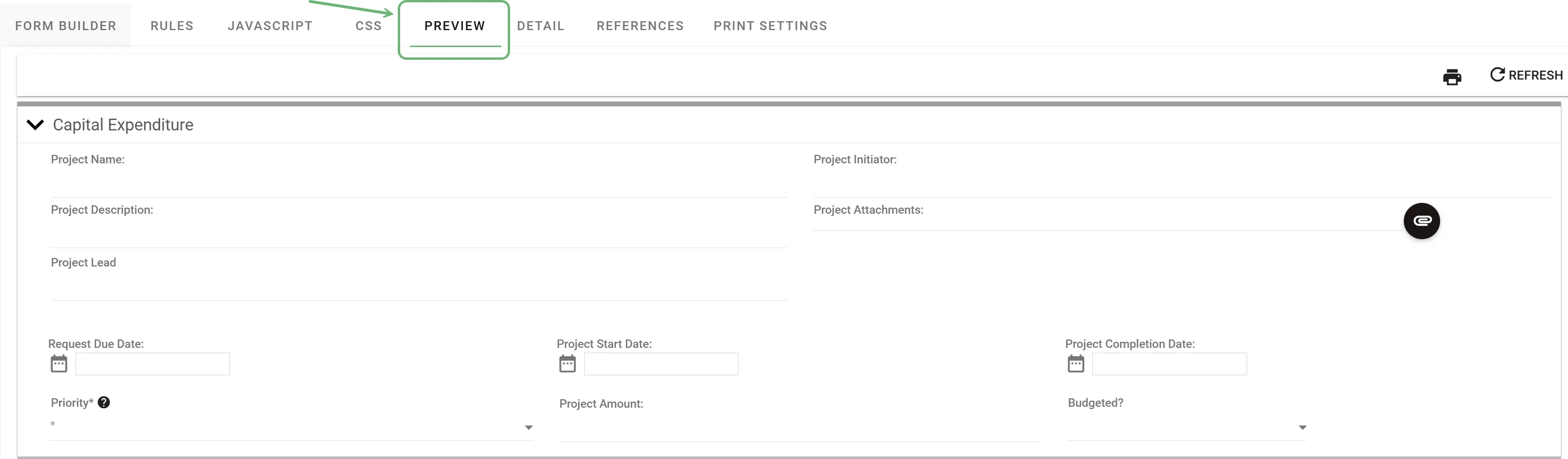 preview tab