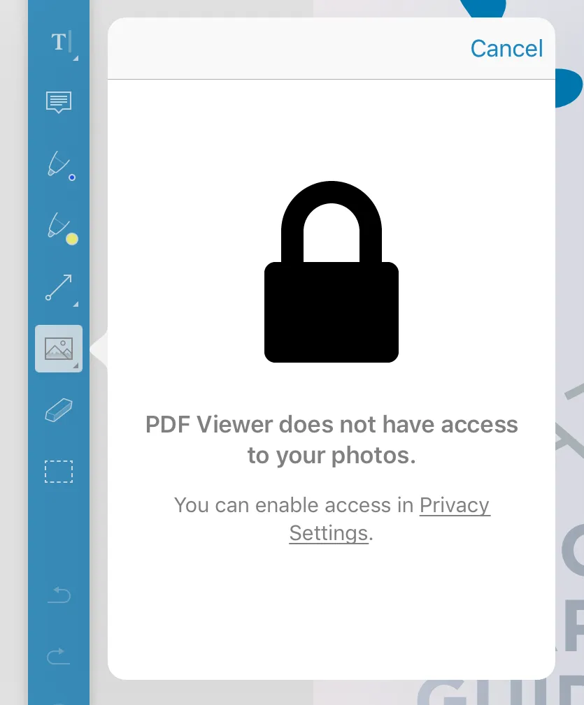 Privacy Access Denied UI