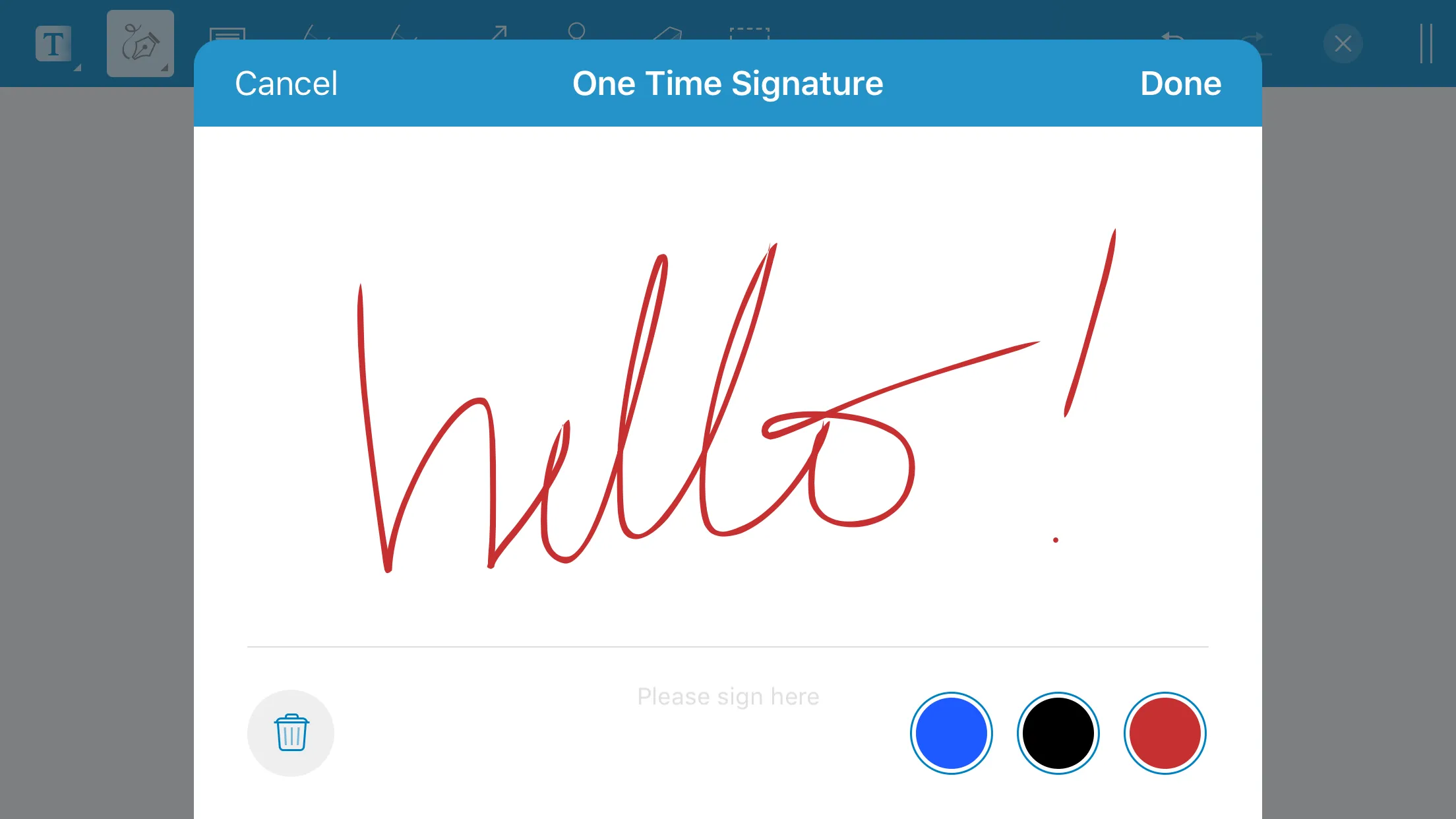 PSPDFKit Signature View
