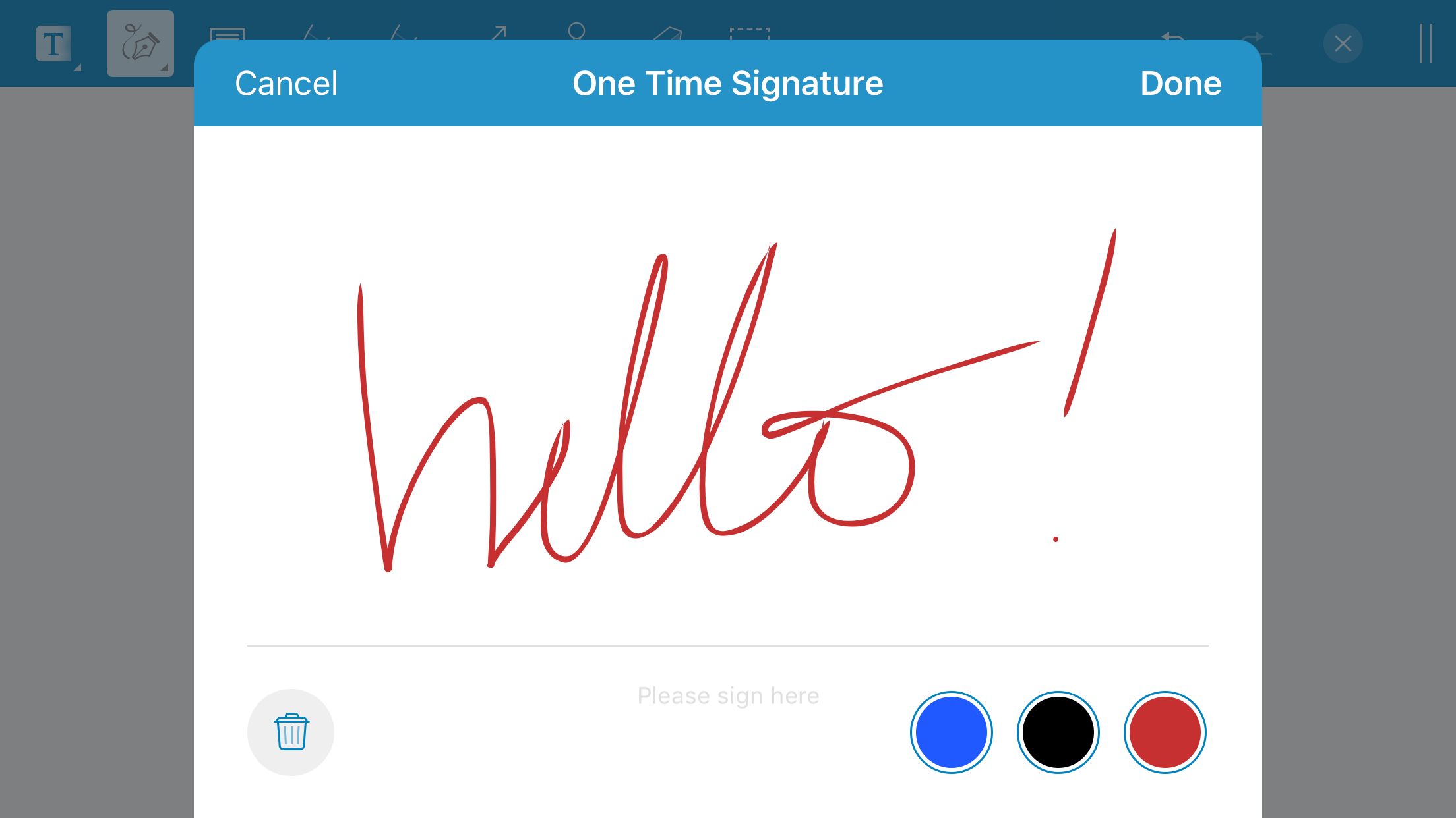 PSPDFKit Signature View