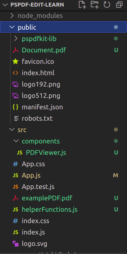 React PDF Editor folder structure