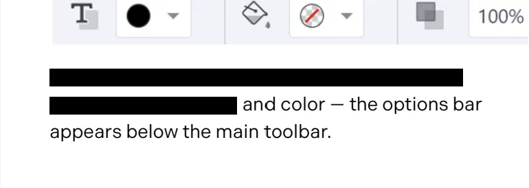 Redacted text
