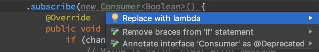 Replace with lambda