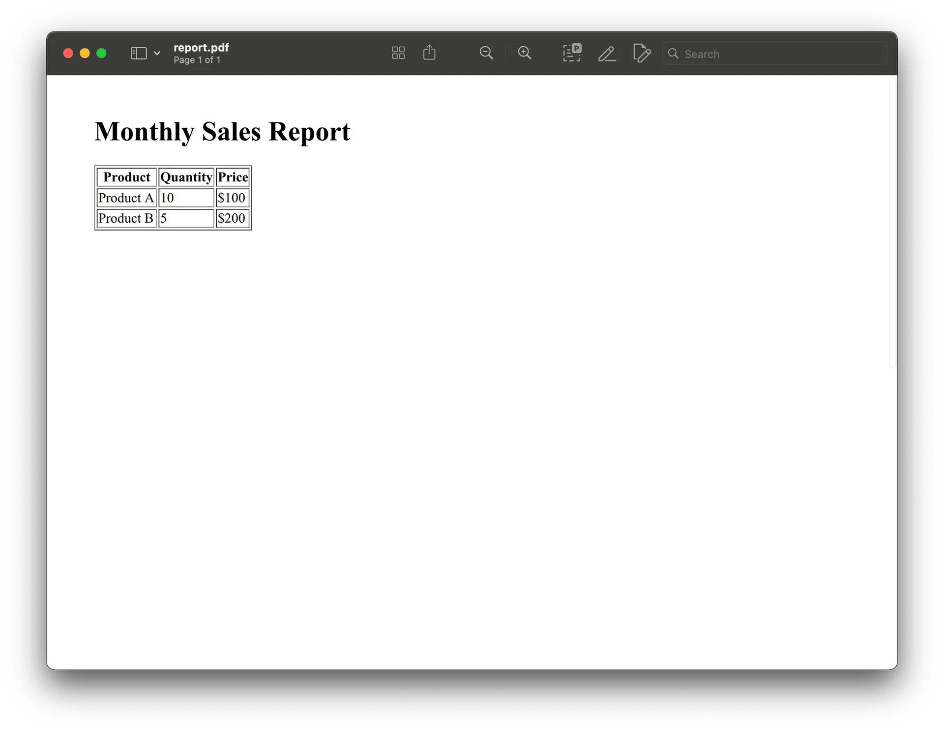 Report HTML to PDF example - Python HTML to PDF conversion