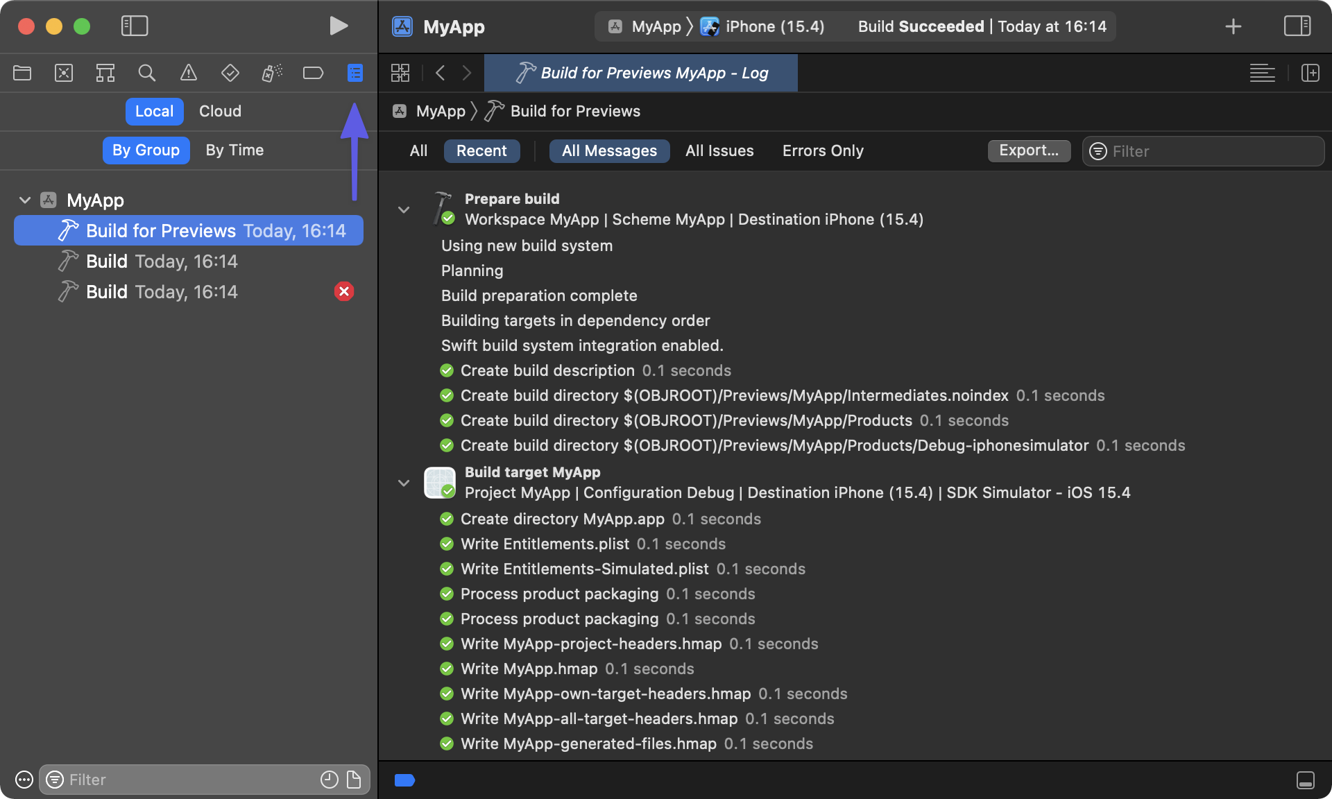 Screenshot of Xcode