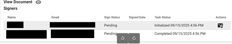 Resend notification to external signer