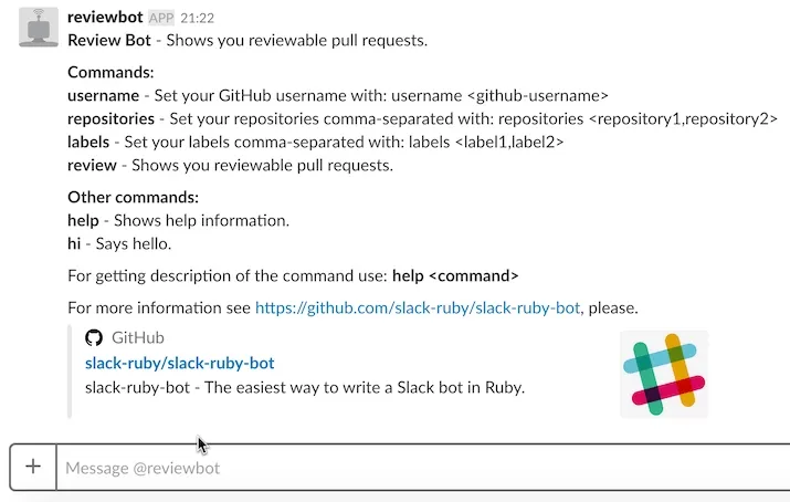 Reviewbot in action