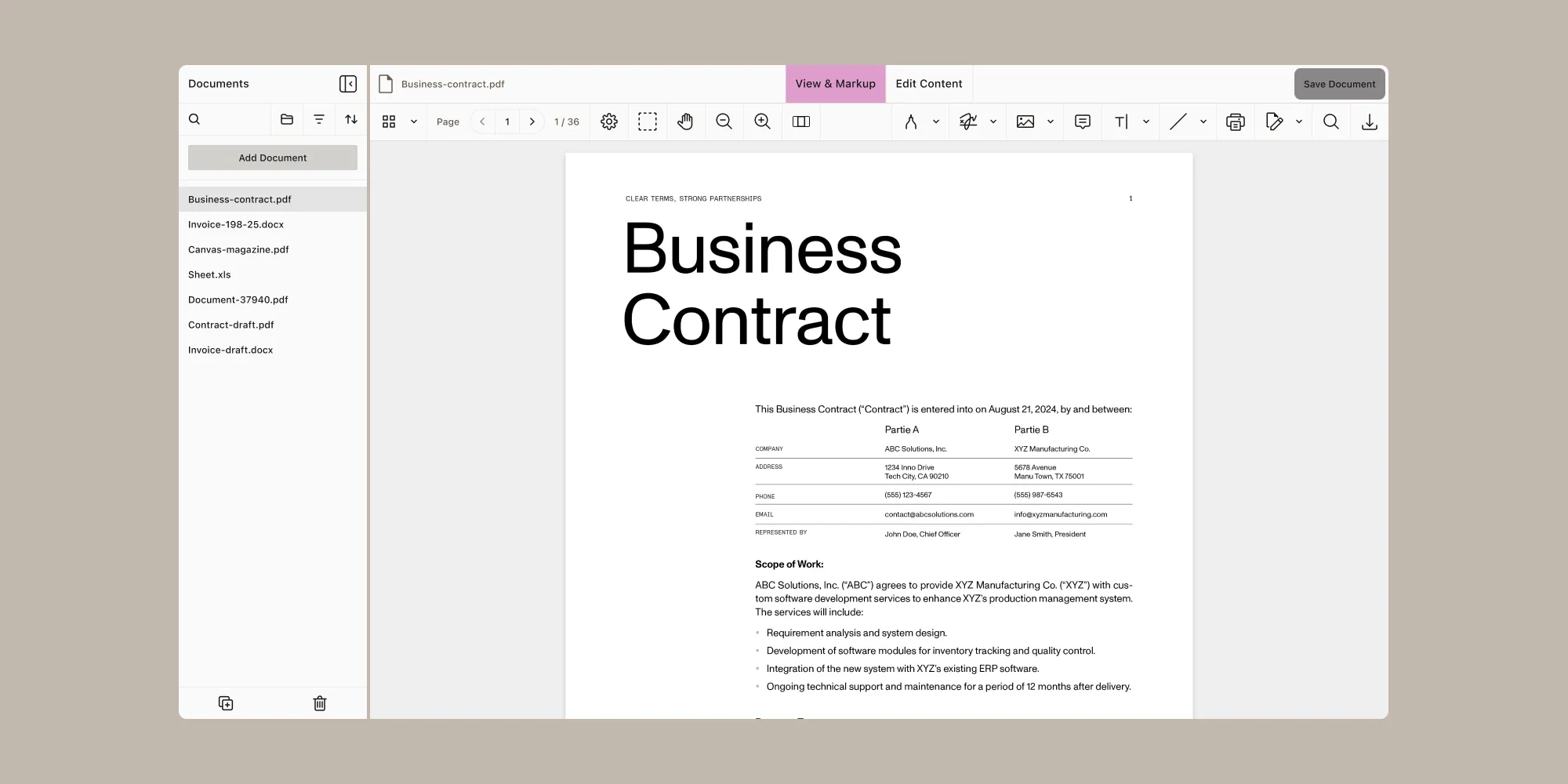 Document editing