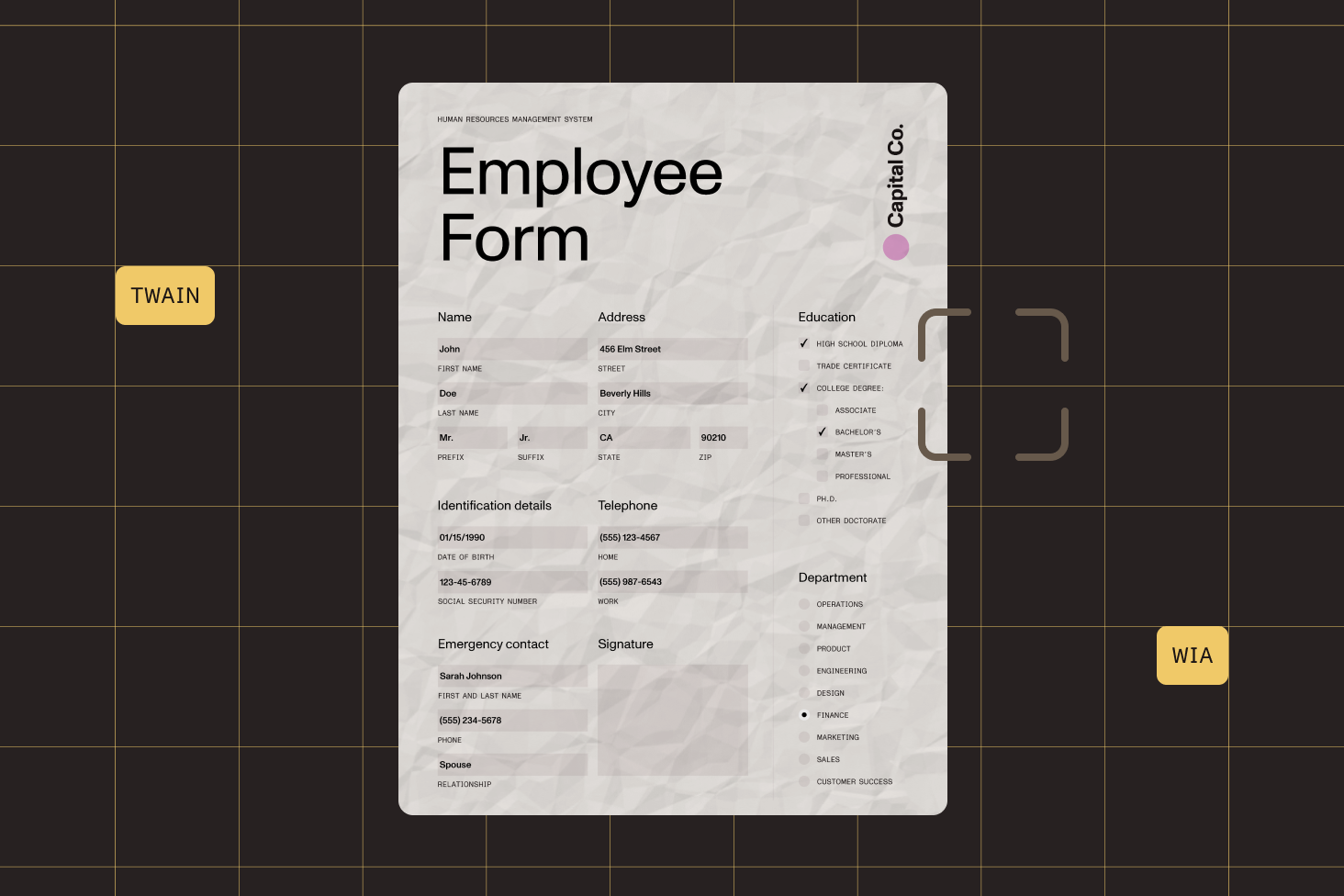 Scanning barcodes TWAIN / WIA