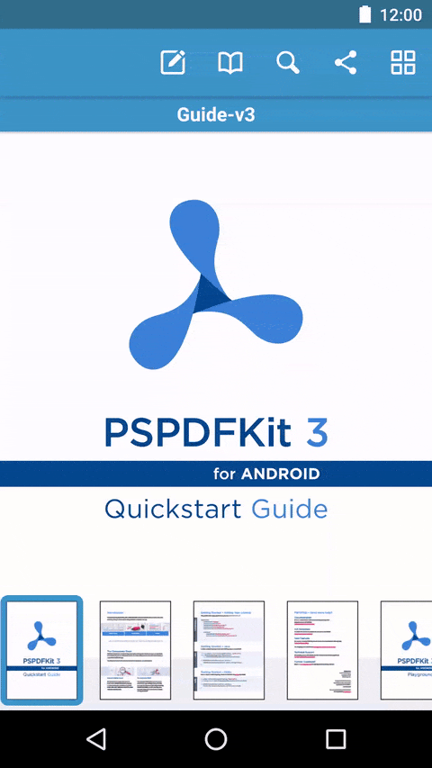 scrollable thumbnail bar mode