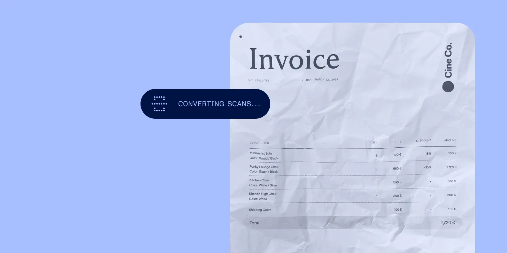 Scanned and mixed-format records converted into usable documents.