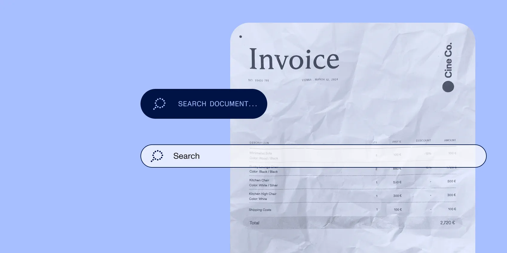 A search returning the original document behind an audit question.