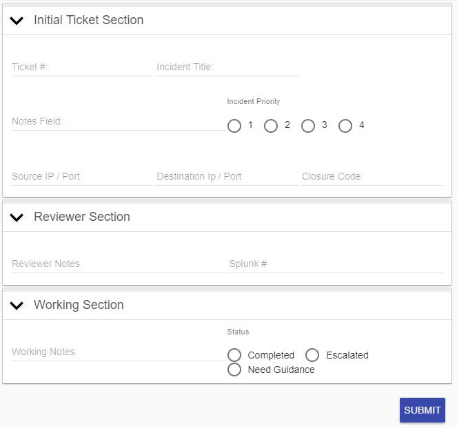 security incident form
