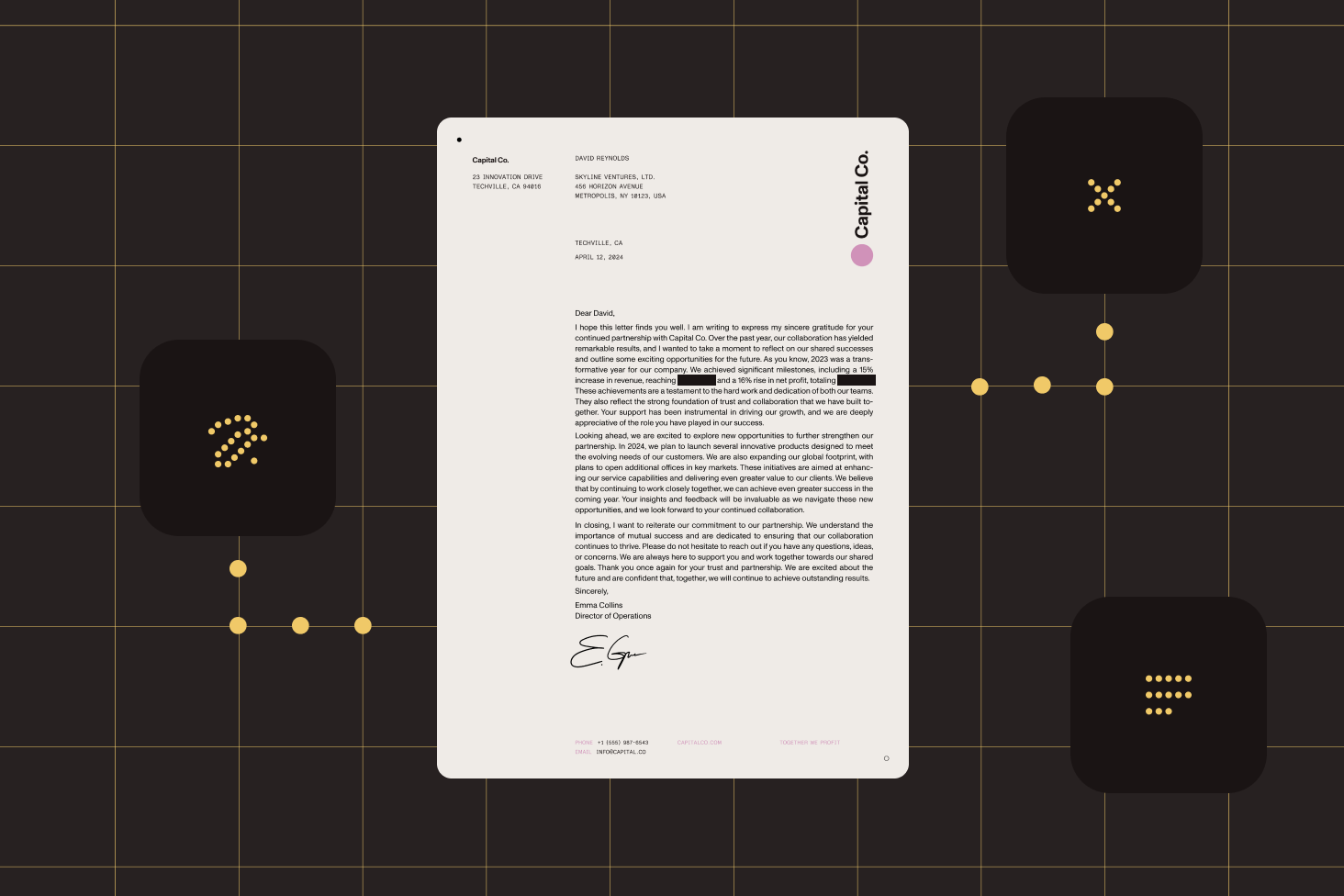 Comparison interface