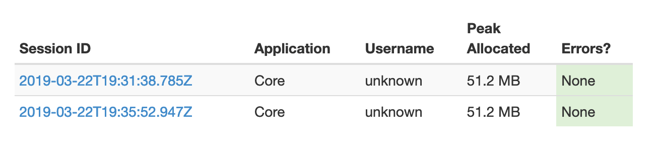 Initial Session Page